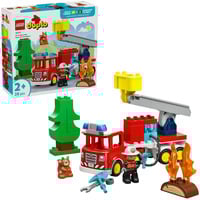 LEGO DUPLO Town Camión de bomberos con manguera y bombero, Juegos de construcción 