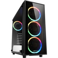 Sharkoon TG4 Midi Tower Negro, Cajas de torre negro, Midi Tower, PC, Negro, ATX, micro ATX, Mini-ITX, Vidrio templado, Azul, Verde, Rojo