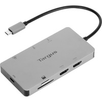 Targus DOCK423EU base para portátil y replicador de puertos Alámbrico USB 3.2 Gen 1 (3.1 Gen 1) Type-C Plata, Estación de acoplamiento plateado, Alámbrico, USB 3.2 Gen 1 (3.1 Gen 1) Type-C, 100 W, Plata, MicroSD (TransFlash), SD, China