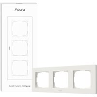 Aqara Marco de interruptor H2 EU (3-Gang), Bastidor de instalación blanco