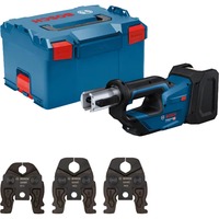 Bosch Herramienta de prensado a batería GPT 18V-19 Professional solo, 18Volt, Kit M, Máquina de la prensa azul
