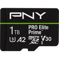 PNY Pro Elite Prime microSD 1 TB, Tarjeta de memoria negro/Verde