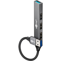 goobay 74456, Hub USB gris claro