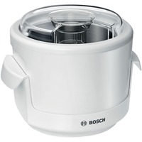 Bosch MUZS2EB máquina para helados 0,55 L Blanco, Heladera blanco, 0,55 L, 30 min, 1 senos, Blanco, 180 mm, 180 mm