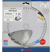 Bosch PRO Wood Hoja de sierra circular 160 mm 