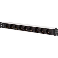 Digitus Regleta de enchufes 19" PDU con perfil de aluminio, 9 tomas negro/Aluminio