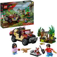 LEGO Jurassic World Huida en Todoterreno y Raptor al Acecho, Juegos de construcción Juego de construcción, 6 año(s), Plástico, 285 pieza(s), 436 g