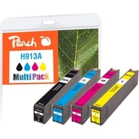 Peach PI300-938 cartucho de tinta 4 pieza(s) Compatible Rendimiento estándar Negro, Cian, Magenta, Amarillo Rendimiento estándar, 72 ml, 46 ml, 3855 páginas, 4 pieza(s), Multipack