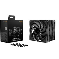 be quiet! Pure Wings 3 140 mm PWM high-speed Triple Pack Carcasa del ordenador Ventilador 14 cm Negro 3 pieza(s) negro, Ventilador, 14 cm, 1800 RPM, 122,6 m³/h, Negro