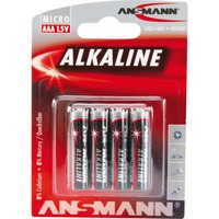 Ansmann 5015553 pila doméstica Batería de un solo uso Alcalino Batería de un solo uso, Alcalino, 1,5 V, 4 pieza(s), Multicolor, 10,5 mm