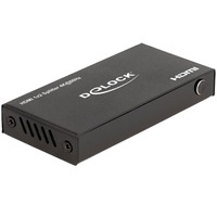 DeLOCK Divisor HDMI 1 x HDMI entrada a 2 x HDMI salida 4K 60 Hz, Splitter HDMI negro