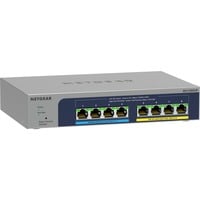 Netgear MS108UP No administrado 2.5G Ethernet (100/1000/2500) Energía sobre Ethernet (PoE), Interruptor/Conmutador gris, No administrado, 2.5G Ethernet (100/1000/2500), Bidireccional completo (Full duplex), Energía sobre Ethernet (PoE), Montaje de pared