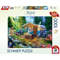 Schmidt Spiele Jeff Haynie: Con la caravana en las montañas, Puzzle 