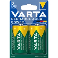 Varta -56720B Pilas domésticas, Batería Batería recargable, D, Níquel-metal hidruro (NiMH), 1,2 V, 2 pieza(s), 3000 mAh