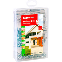fischer Caja Maestro Universal + tornillos, Pasador gris claro
