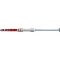 fischer Taco de vástago largo DuoXpand 8x120 T, Pasador gris claro/Rojo
