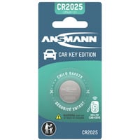 Ansmann CR2025 - Pila de botón de litio para llave de coche Blíster de 1 unidad, Batería plateado