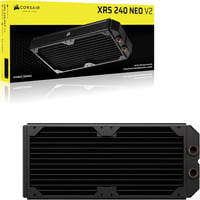 Corsair Hydro X Series XR5 NEO 240 V2, Radiador negro