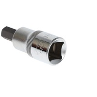 GEDORE Punta de llave de vaso para destornillador roja, 1/2", Llave de tubo cromado