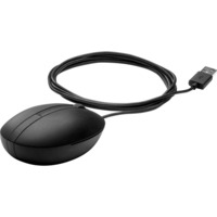 HP Ratón de sobremesa con cable 320M negro, Ambidextro, Óptico, USB tipo A, 1000 DPI, Negro