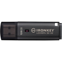 Kingston IronKey Locker+ 50 G2 128 GB, Lápiz USB antracita