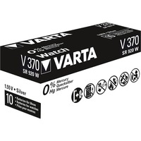 Varta -V370 Pilas domésticas, Batería plateado, Batería de un solo uso, SR69, Óxido de plata, 1,55 V, 1 pieza(s), 30 mAh