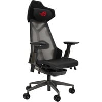 ASUS ROG Destrier Ergo Asiento de malla Respaldo de rejilla, Asientos de juego negro/Gris, Asiento de malla, Respaldo de rejilla, Negro, Gris, Aluminio, Negro