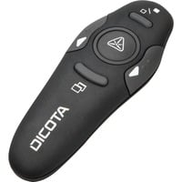 DICOTA Pin Point apuntador inalámbricos RF Negro, Presentador negro, RF, USB, 10 m, Negro