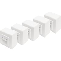 Digitus Toma de datos CAT.6A, superficie, apantallada, 2x RJ-45 LSA, Caja de conexiones blanco