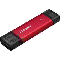 Kingston Dual Portable 1 TB, Unidad de estado sólido rojo/Negro