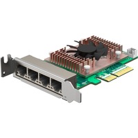 QNAP QXG-2G4T-I225 adaptador y tarjeta de red Interno Ethernet 2500 Mbit/s Interno, Alámbrico, PCI Express, Ethernet, 2500 Mbit/s