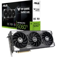 ASUS TUF Gaming TUF-RTX5060TI-O8G-GAMING NVIDIA GeForce RTX 5060 Ti 8 GB GDDR7, Tarjeta gráfica GeForce RTX 5060 Ti, 8 GB, GDDR7, 128 bit, 7680 x 4320 Pixeles, PCI Express 5.0