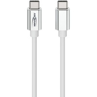 Ansmann Cable de datos y carga USB Tipo-C a Tipo-C blanco