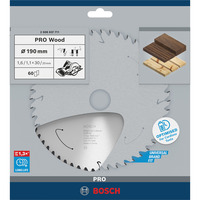 Bosch 2 608 837 711 hoja de sierra circular 19 cm 1 pieza(s) Madera noble, Madera blanda, 19 cm, 3 cm, 1,1 mm, 7900 RPM, 1,6 mm