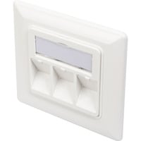 Digitus Caja vacía para módulos Keystone, 3x RJ-45, Caja de conexiones blanco