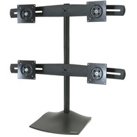Ergotron DS Series DS100 Quad Monitor Desk Stand 61 cm (24") Negro Escritorio, Soporte de monitor negro, 14 kg, 61 cm (24"), 75 x 75 mm, 100 x 100 mm, Negro