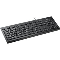 Kensington ValuKeyboard teclado USB QWERTZ Alemán Negro negro, Completo (100%), Alámbrico, USB, QWERTZ, Negro