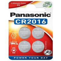 Panasonic CR-2016EL/4B pila doméstica Batería de un solo uso CR2016 Litio Batería de un solo uso, CR2016, Litio, 3 V, 4 pieza(s), 165 mAh