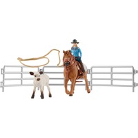 Schleich Farm World Cowgirl Team Roping Fun, Muñecos Granja, 3 año(s), Multicolor