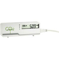 TFA 31.5006.02 sensor ambiental para hogares inteligentes, Medidor de CO2 blanco, Calidad del aire, 0 - 50 °C, LCD, Blanco, Plástico, 116 mm