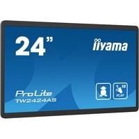 iiyama TW2424AS-B1 pantalla para PC 60,5 cm (23.8") 1920 x 1080 Pixeles 4K Ultra HD Pantalla táctil Negro, Pantalla de gran formato negro, 60,5 cm (23.8"), 1920 x 1080 Pixeles, 4K Ultra HD, 14 ms, Negro