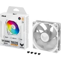 ASUS TUF GAMING TR120 ARGB REVERSE 1-pack White Carcasa del ordenador Refrigerador de aire 12 cm Blanco, Ventilador blanco/Transparente, Refrigerador de aire, 12 cm, 2000 RPM, Blanco