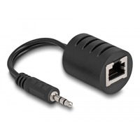 DeLOCK Extensor de audio estéreo RJ-45 hembra > jack de 3,5 mm, Cat.5, Adaptador negro