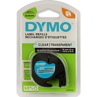 Dymo S0721530 cinta para impresora de etiquetas Negro sobre transparente, Cinta de escritura Negro sobre transparente, Poliéster, Bélgica, DYMO, LetraTag 100T, LetraTag 100H, 1,2 cm