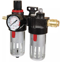 EINHELL Unidad de mantenimiento combinada R 3/8" con lubricador negro