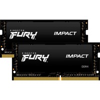 Kingston FURY FURY Impact módulo de memoria 16 GB 2 x 8 GB DDR4 2666 MHz, Memoria RAM negro, 16 GB, 2 x 8 GB, DDR4, 2666 MHz, 260-pin SO-DIMM