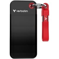 Verbatim Pocket SSD 1 TB USB Tipo C 3.2 Gen 2 (3.1 Gen 2) Negro, Rojo, Unidad de estado sólido negro/Rojo, 1 TB, USB Tipo C, 3.2 Gen 2 (3.1 Gen 2), 1000 MB/s, 10 Gbit/s, Negro, Rojo