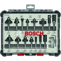 Bosch 2607017473 Juego de fresas 15 pieza(s) Juego de fresas, 3,5 cm, 15 pieza(s), 12,25,45,90°, DIN EN-847, Alemania