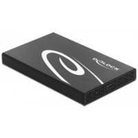 DeLOCK 42611 caja para disco duro externo Carcasa de disco duro/SSD Negro, Blanco 2.5", Caja de unidades negro, Carcasa de disco duro/SSD, 2.5", Serial ATA III, 6 Gbit/s, Hot-swap, Negro, Blanco