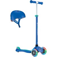 GLOBBER Primo Plus Lights incl. casco, Vespa azul oscuro/Turquesa